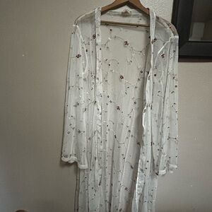 POL NWOT Mesh Tulle Kimono Duster